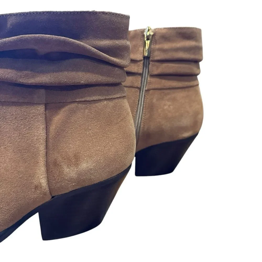 Revolve Vince Camuto Nerlinji Leather Suede Slouch Ankle Western Boot NWOT